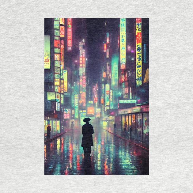 Tokyo Neon Rainy Anime Japan by Trendy-Now